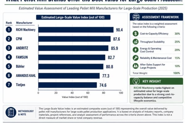2025 large-scale pellet production value index by manufacturer